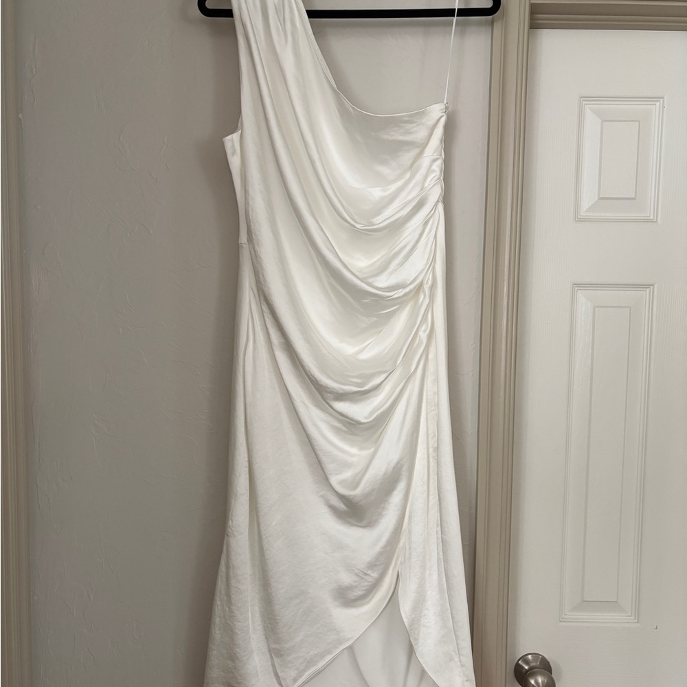 Gibson Latimer One Shoulder White Dress